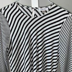 Calvin Klein Black and White Blouse, size Medium